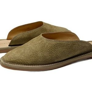 Lucky Brand Embossed Leather Arvy Slip On Suede Mules